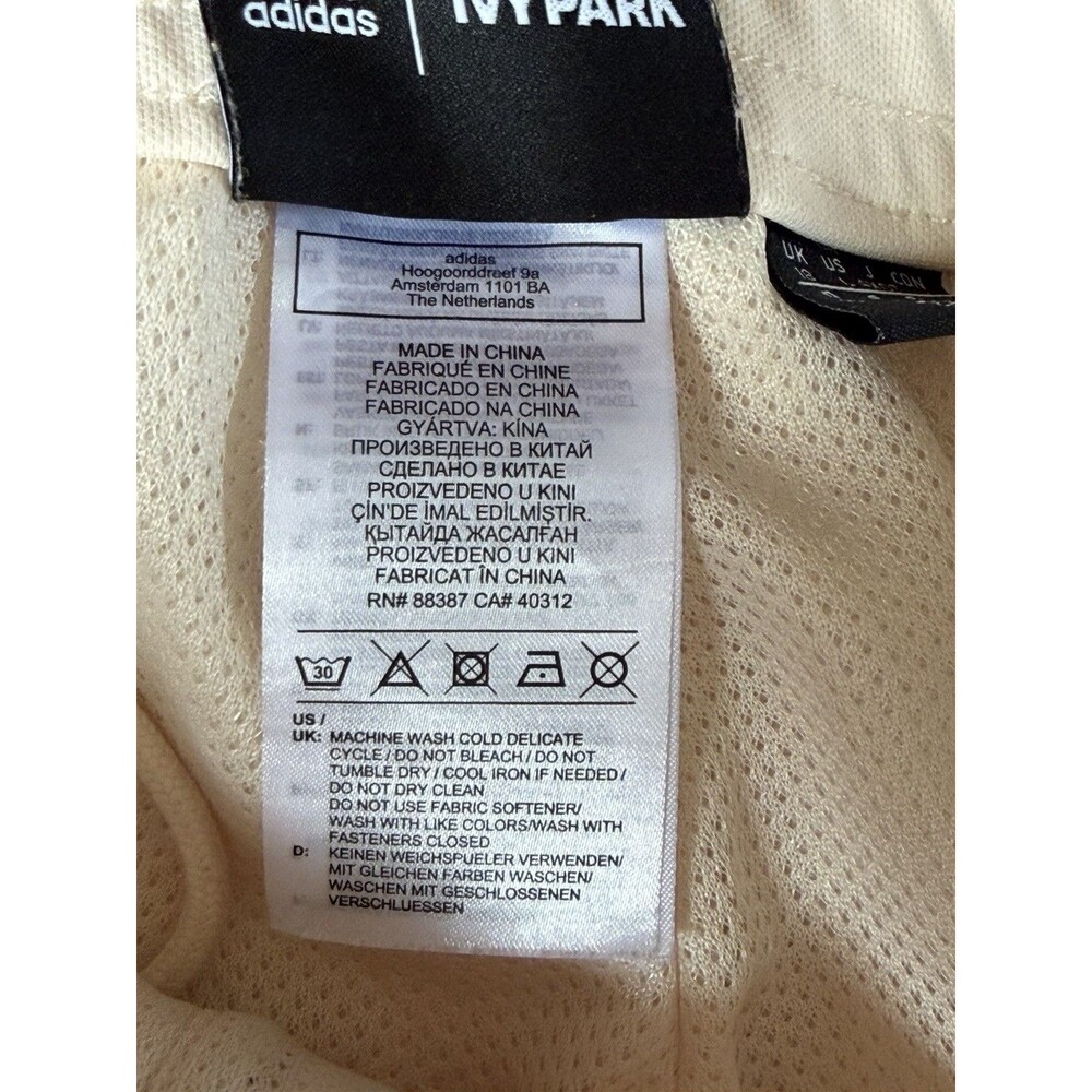 adidas IVY PARK Snap Sweatpants Beyonce Ivory Maroon Striped Track Pant Womens L - Picture 15 of 16